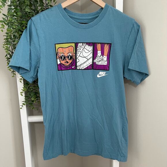 Nike Other - Nike Shirt White Air Force Shoes Graphic Short Sleeve Tee Men's size Small